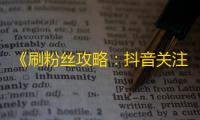 《刷粉丝攻略：抖音关注增长秘籍》