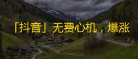 「抖音」无费心机，爆涨粉丝增流量；25字至45字，新题材助推荐‘爆红’。