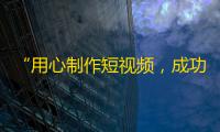 “用心制作短视频，成功获得亿万粉丝助攻”