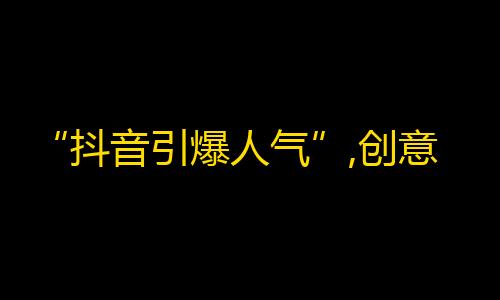 “抖音引爆人气”,创意操作吸粉无限，轻松打造个人IP，成为神仙级网红！