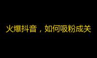 火爆抖音，如何吸粉成关键，诀窍在哪里？