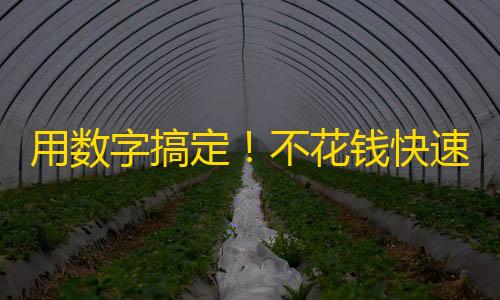 用数字搞定！不花钱快速提高抖音粉丝数量！