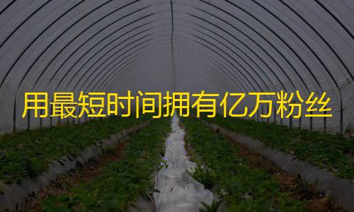 用最短时间拥有亿万粉丝的高效技巧：史上最强抖音关注攻略！