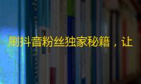 刷抖音粉丝独家秘籍，让你轻松获得海量关注！