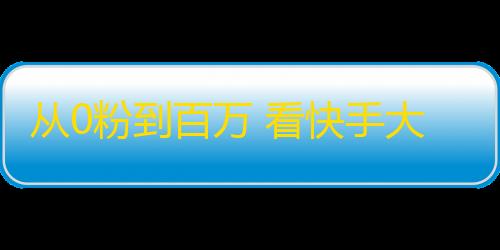 从0粉到百万 看快手大佬是如何刷出高粉的