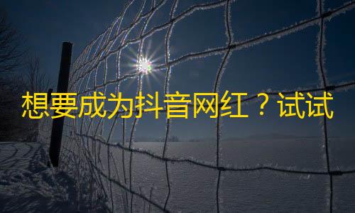 想要成为抖音网红？试试这些窍门！