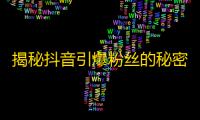 揭秘抖音引爆粉丝的秘密，轻松获取高质量流量，粉丝加速涨满十万！