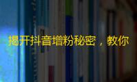 揭开抖音增粉秘密，教你轻松获得大量关注！