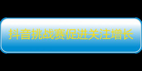 抖音挑战赛促进关注增长