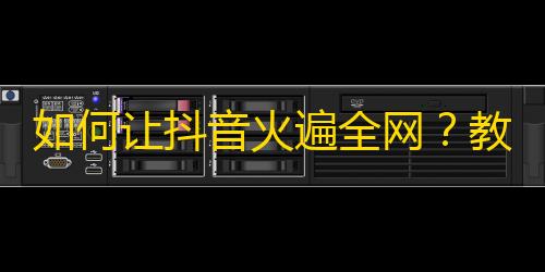 如何让抖音火遍全网？教你从零开始吸粉增关注，有效提升影响力！