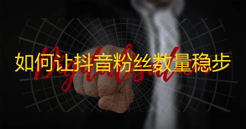 如何让抖音粉丝数量稳步增长？多种实用方法来帮你刷关注！