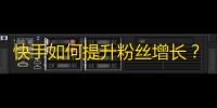 快手如何提升粉丝增长？25个技巧分享！