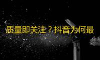 质量即关注？抖音为何最推崇“质量”关注，而非“量”？25-45字。